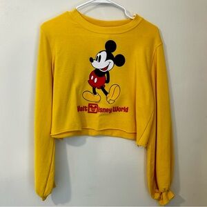 Walt Disney World Classic Mickey Cropped Crewneck Sweatshirt